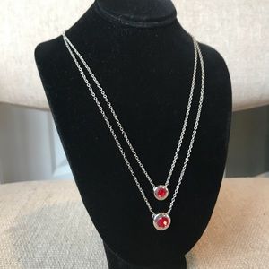 Genuine Crystal Red Cookie Lee Necklace